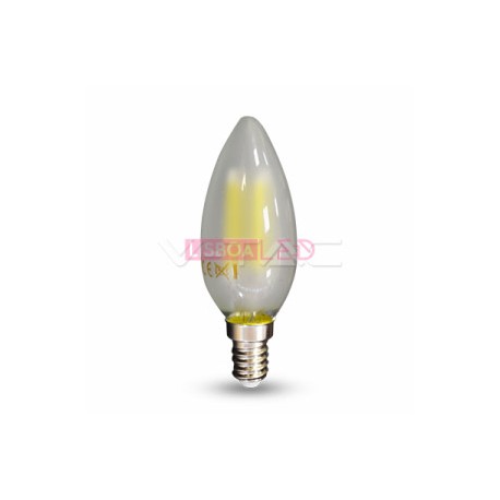 Lâmpada LED E14 4w 40W Luz Fria 400Lm Vela FROSTglass - 8954476
