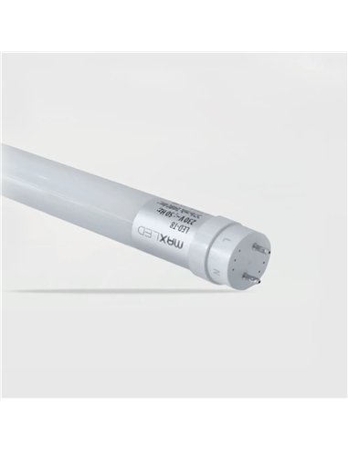 T8 VIDRO 120CM 18W 5000K 150LM/W LIGAÇAO 1 LADO Maxled 37225 - 721.37225