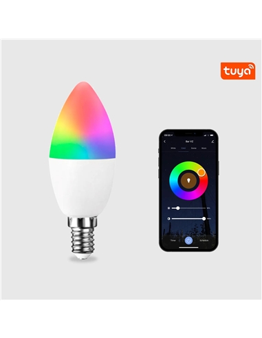 LED C37 SMART WI-FI TUYA CHIP 5W RGBC-CW 2700K-6500K - 721.27080