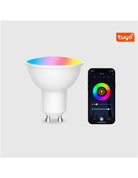 LED GU10 SMART WI-FI TUYA CHIP 5W RGBC-CW 2700K-6500K - 721.27097
