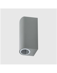 LED APLIQUE PAREDE CINZA IP54 GU10 2* JKF495-2 Maxled 23082 - 721.23082 2