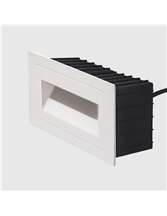 LED APLIQUE RECT. ENCAS. D697/L BRANCO 6W 3000K Maxled 26236 - 721.26236 2