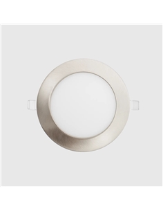 LED PAINEL REDONDO NIQUEL 9W 6400K Maxled 12192 - 721.12192