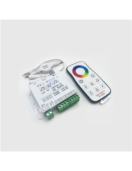 CONTROLADOR MUSICAL FITA RGB RF WIRELESS 12/24V Maxled A1135 - 721.A1135