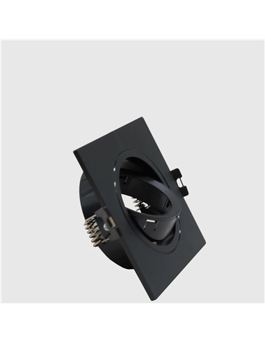 ARO GU10 POLICARBON. QUADRADO PRETO ORIENTAVEL Maxled 29572 - 721.29572