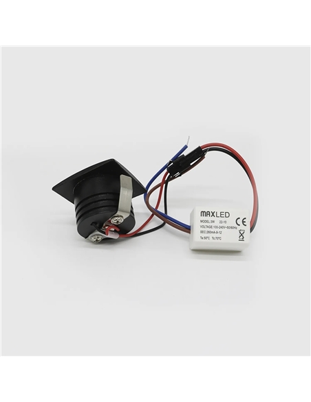 LED SPOT QUADRADO PRETO 3W 4000K Maxled 30257 #2 - 721.30257