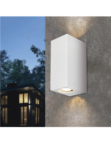 APLIQUE DE PAREDE ABS+PC 2*GU10 IP65 BRANCO Maxled 30509 - 721.30509