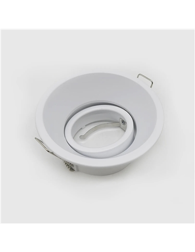 ARO P/GU10 REDONDO ORIENTAVEL 90º BRANCO AK-219 Maxled 17425 #1 - 721.17425