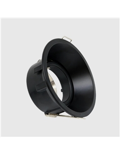ARO P/GU10 REDONDO ORIENTAVEL 90º PRETO AK-219 Maxled 17432 - 721.17432