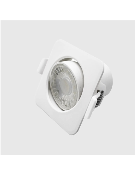 SPOT LED QUADRADO BRANCO AMOVIVEL 8W 6500K Maxled 21194 - 721.21194