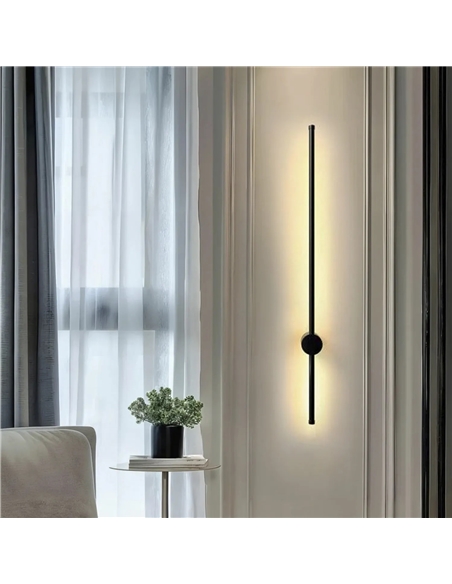 APLIQUE LED PAREDE PRETO 80CM 13W 3000K Maxled 34941 #1 - 721.34941
