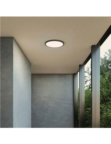 PLAFON LED REDONDO SUPER SLIM PRETO 18W 3CCT Maxled 35054 - 721.35054