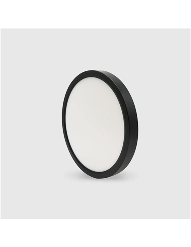 PLAFON LED RED. PRETO 18W 3CCT SENSOR MICROONDA Maxled 35146 - 721.35146