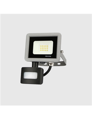 PROJETOR LED SLIM EK-SERIES C/ SENSOR 10W 6500K Maxled 23570 - 721.23570
