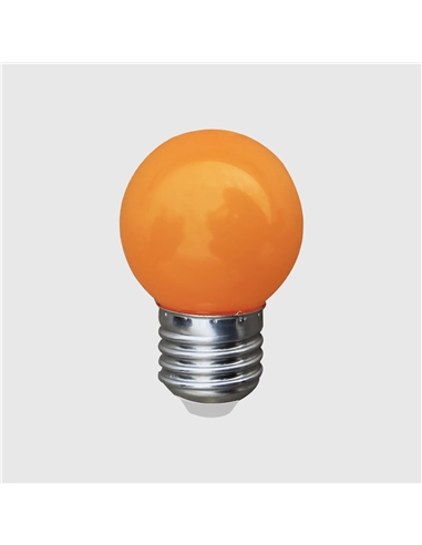 LED G45 E27 1W LARANJA Maxled 10983 - 721.10983