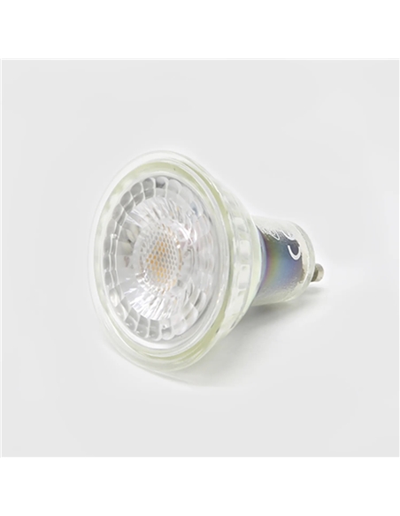 LÂMPADA GU10 DE VIDRO 38º DIMÁVEL 6W 2700K Maxled 35733 - 721.35733