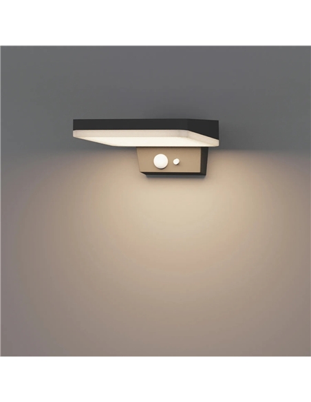 APLIQUE LED SOLAR C/SENSOR 4.5W 3000k Maxled 36396 - 721.36396