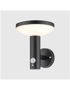 APLIQUE LED PAREDE SOLAR C/SENSOR 4.5W 3000k Maxled 36419 - 721.36419 2