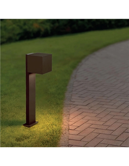 POSTE ALUMINIO 80CM CORTEN P/ CUBO LED SOLAR Maxled 36464 - 721.36464