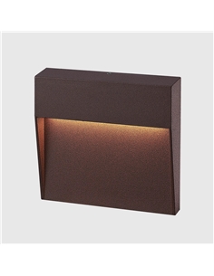 APLIQUE LED PAREDE QUADRADO CORTEN 6.5W 3CCT Maxled 36594 - 721.36594 2