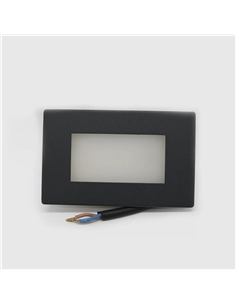 APLIQUE PAREDE EMBUTIR RECT. ANTRACITE 3W 3CCT Maxled 36617 - 721.36617 2