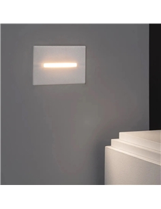 APLIQUE PAREDE EMBUTIR RETANG. BRANCO 3W 3CCT Maxled 36655 - 721.36655 2