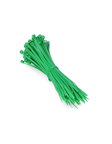 ABRAÇADEIRA FIVELA NYLON 140x3,5 VERDE [Emb. 100] - AFV-03