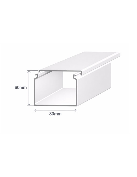 CALHA 80X60 BRANCA 13060CBR - 13060CBR