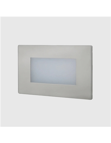 APLIQUE PAREDE EMBUT RECT. AÇO ESCOV 3W 3CCT Maxled 36600/1 - 721.36600/1