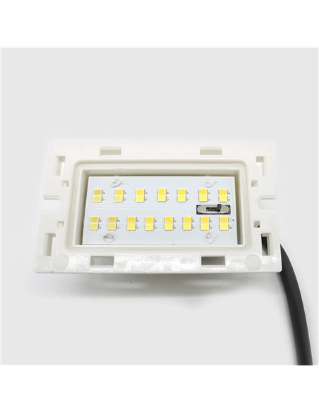 APLIQUE PAREDE EMBUT RECT. AÇO ESCOV 3W 3CCT Maxled 36600/1 - 721.36600/1