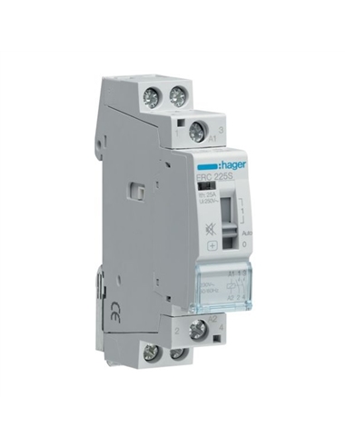 Contactor silencioso manu 25A, 2NA, 230V ERC225S - ERC225S