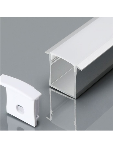 PERFIL ALUMINIO COM ABA P/ FITA LED DIF. OPALINO V-TAC 3372 - 8953372