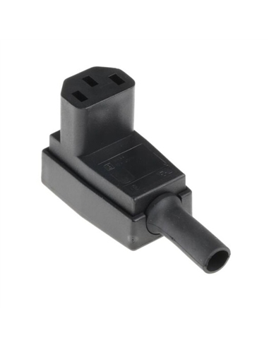 Ficha IEC 60320 C13 fêmea 3-Pinos 10A 90º Bulgin PX0588 - 500-PX0588