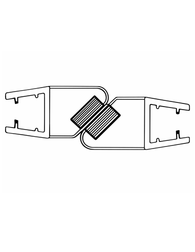 KIT 2 PERFIS MAGNÉTICOS 2,50MT para VIDRO de 10mm 90/180º - BJVM40299PT