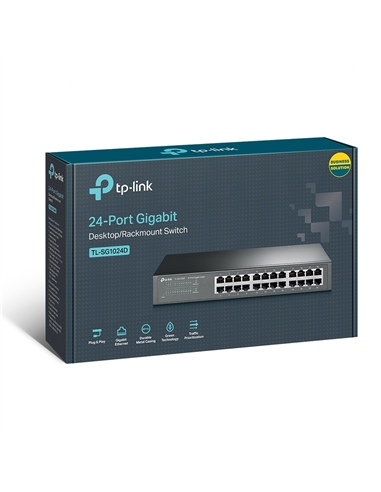 SWITCH 24 PORTAS GIGABIT 10/100/1000Mbps TP-LINK TL-SG1024D #2 - TL-SG1024D