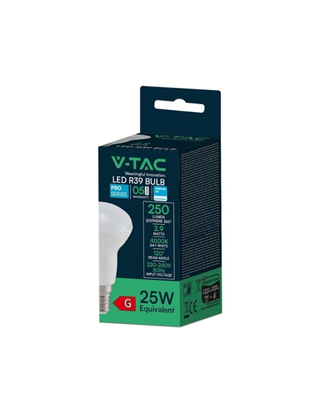 LAMPADA LED R39 E14 2.9W 250Lm 3000K V-TAC 21210 - 89521210