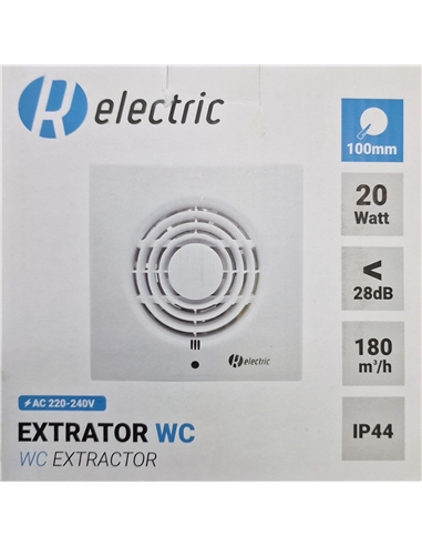 Extrator WC 20W furo Ø100 R electric 21590 #3 - 721.21590