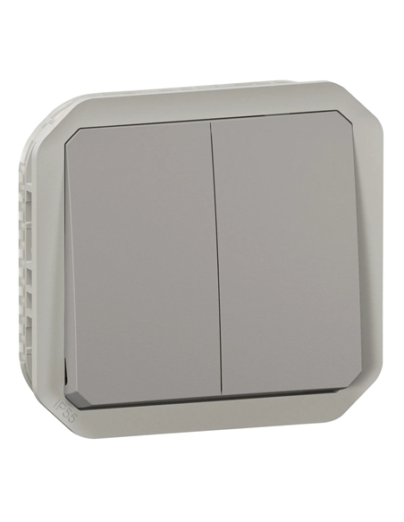 PLEXO NEW IP55 COMP COMANDOS DUPLOS CINZENTO 069525L - 069525L