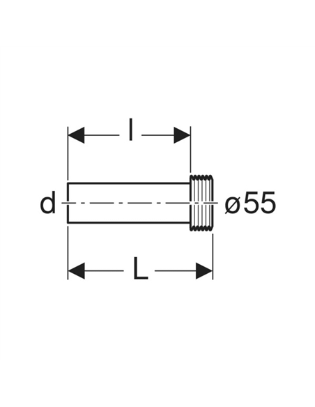 EXTENSÃO CURVA DESCARGA C/ EMBOQUE Ø45MM GEBERIT 152.434.161 - 152.434.16.1