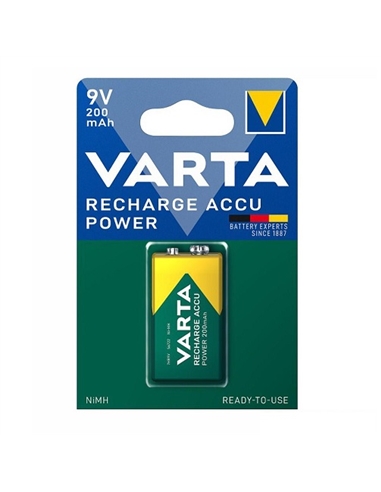 Pilha 9V Recarregável Ni-Mh 6HR61 200mA VARTA 56722 - 90056722