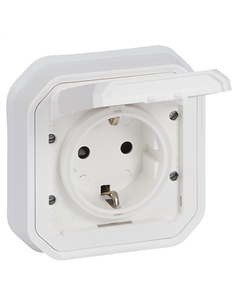 PLEXO NEW MONOBLOCO ENCASTRAR 2P+T SCHUKO BRANCO 069869L - 069869L