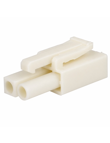 Ficha Raster Signal 6.2mm 2 pinos 1x2 fêmea TAMIYA - TAMIYA-F