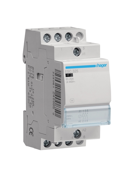 Contactor 25A, 3NA, 230V 2M ESC325 - ESC325