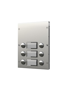 MÓDULO BOTONEIRA 3+3 BOTOES ACABAM. ALUMINIO VIDEX 8843D/A - VX-8843D/A