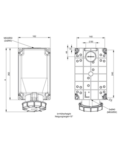 TOMADA MURAL FEMEA 3P+T+N 400V 125A IP67 6H 5x125A PCE 145-6 - PC1456 2