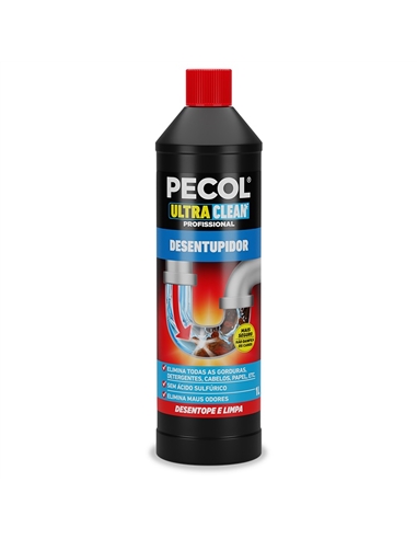 Desentupidor de Canos Líquido PECOL 1Lt - 003200000301