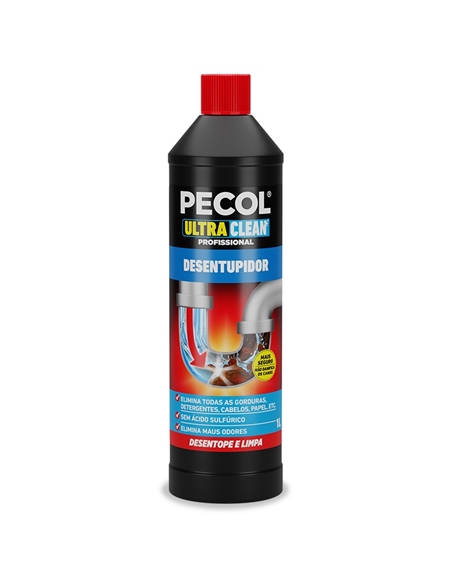 Desentupidor de Canos Líquido PECOL 1Lt - 003200000301