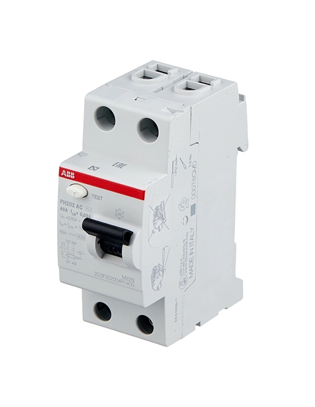 INTERRUPTOR DIFERENCIAL 2P 40A 30mA AC ABB 2CSF202002R1400 - 2CSF202002R1400