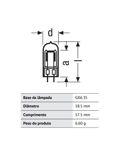 LAMPADA HALOGÉNIO 64540 P1/13 230V 650W GX6.35 OSRAM #1 - 158221