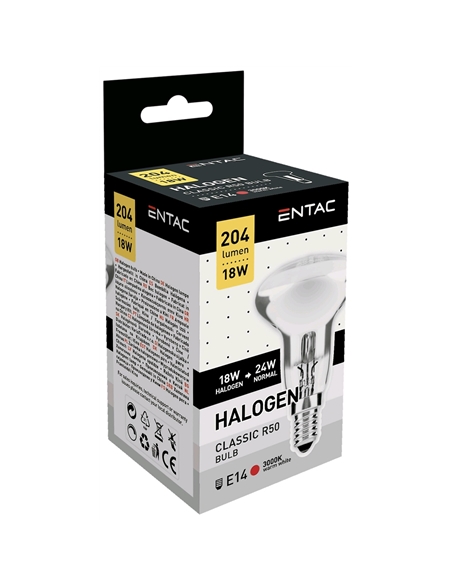 LAMPADA HALOGÉNEO R50 18W E14 230V - 5999097900926